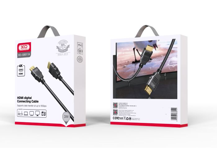 Кабель XO GB011A Кабель HDMI-HDMI GB011A 3m Чорний