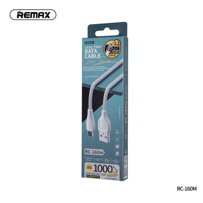 Кабель Remax RC-160 USB-A USB-B-Micro Білий