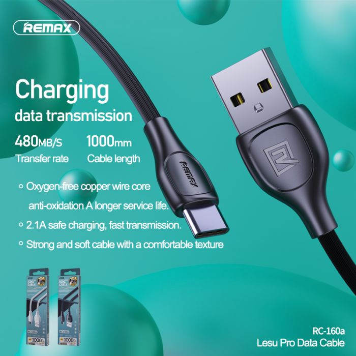 Кабель Remax RC-160 USB-A USB-C Білий