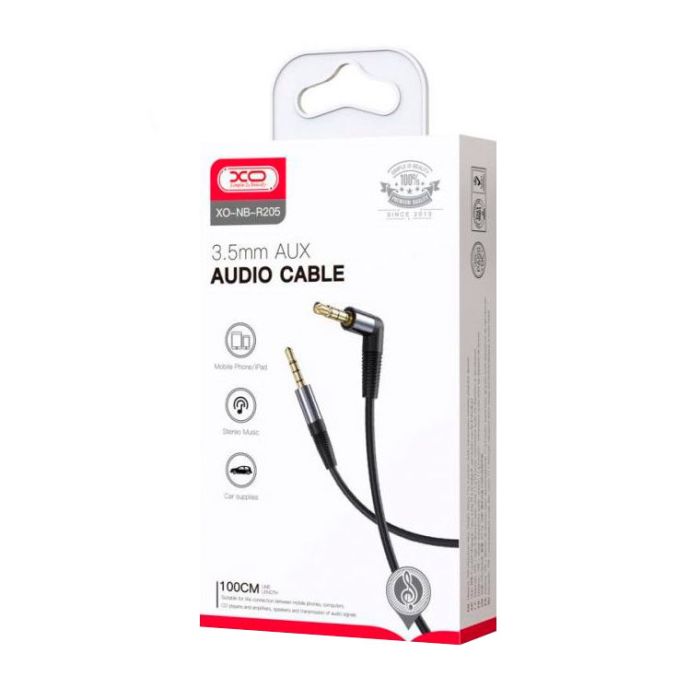 Кабель XO NB-R205 Кабель 3.5mm*3.5mm NB-R205 1m Чорний