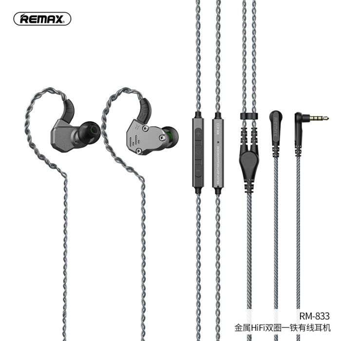 Навушники дротові 3.5 mm REMAX RM-833