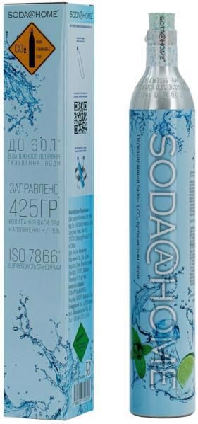Балон алюмінієвий з клапаном SODA@HOME для СО2 0,6л