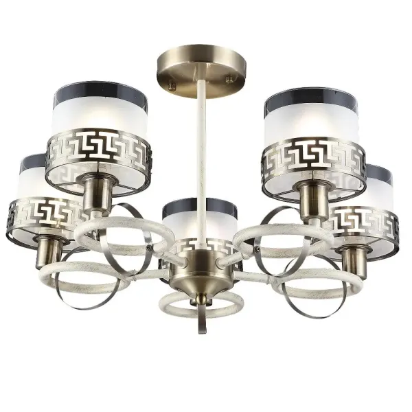 Люстра ALTALUSSE INL-6148P-05 Antique brass & Ivory