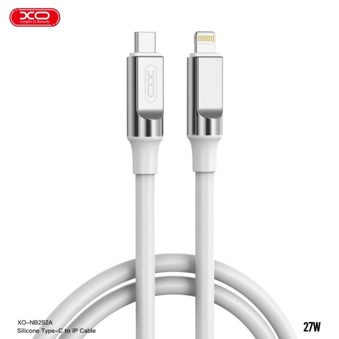 Кабель XO NB-Q252A USB-C Lightning Білий