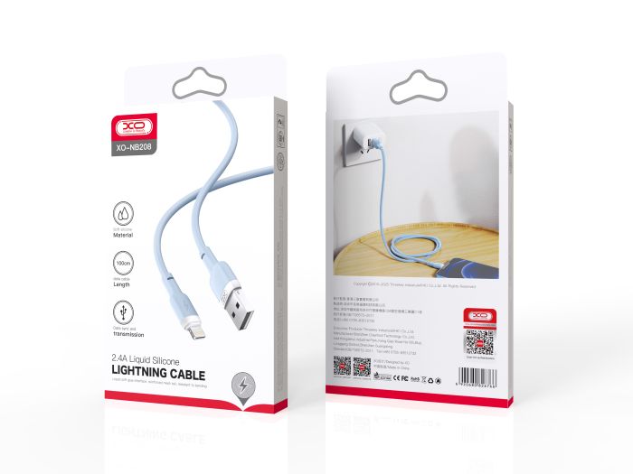 Кабель XO NB208-L USB-A Lightning Білий