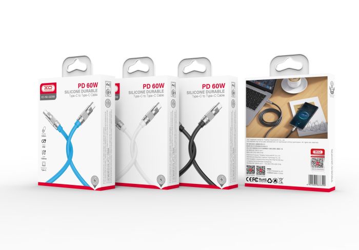 Кабель XO NB-Q228B USB-C USB-C Чорний