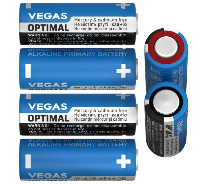 Батарейка VEGAS Optimal A23 блістер 6шт. Alkaline